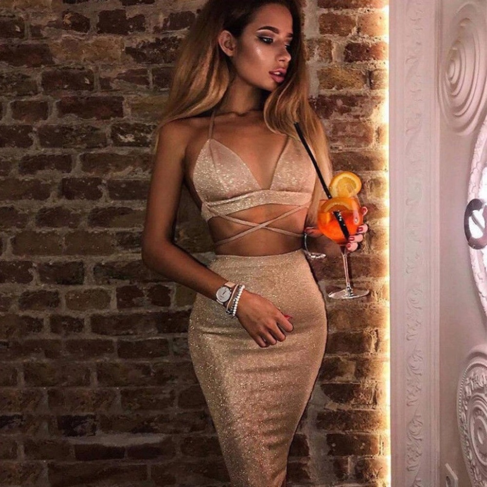 2pc skirt and top set